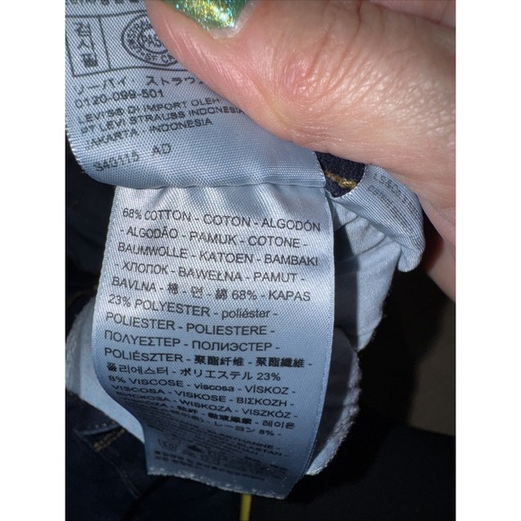 Jeans Iconic Levi's 505 Straight Leg Dark blue Sturdy Denim Nice Fit Popular - Picture 8 of 10